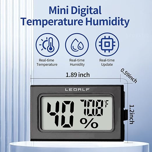 Humidity Meter Hygrometer Room Thermometer Indoor Digital Temperature and Humidity Monitor Mini Hygrometer Thermometer for House Office Home Garden and Cellar, 6 Pack - Image 2