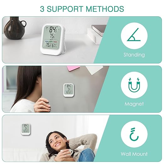 ORIA Digital Thermometer Hygrometer, Wireless Indoor Outdoor Thermometer, Temperature Humidity Monitor with MAX/MIN Record, ℃/°F Switch, Comfort and Trend Indication, for Home, Cellar, Greenhouse - Image 5