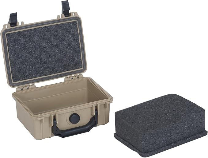 MEIJIA IP67 waterproof hard compact case,Customizable Fit Foam,8.12”x6.56”x 3.56”,Fit Use of Drones, Cameras,Equipments,lens (Desert Tan) - Image 7