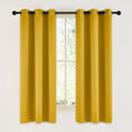 NICETOWN Gold Blackout Cafe Faux Silk Curtains for Small Windows, 42" Wide by 63" Long, 2 Panels, Grommet Privacy Blackout Satin Drapes for Home Decoration by NICETOWN