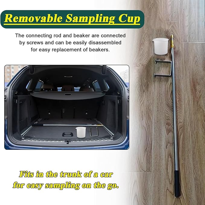 Telescopic Water Sampler with Swivel Pole and Removable Cup for Environmental Monitoring and Water Quality Testing - Image 7