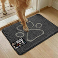 GORILLA GRIP SOAKSTOPPER Dog Door Mat, Machine Washable Rug Absorbent Doormat Captures Moisture Mud Dirt, Quick Dry Soft Chenille Entryway Rugs Indoor Entrance Mats for Dog Paws, 24x17 Charcoal by GorillaGrip