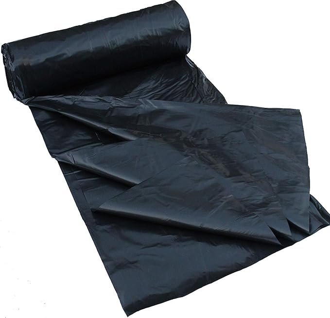 Plastic Sheeting Roll 6 Mil Black (10' x 100') for Flooring Underlayment, Pond Liner, Roof Tarp, Landscape Ground Cover, Lumber Tarp, Drop Cloth, Painters Plastic, Construction Film, Room Barrier - Image 2