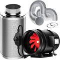VIVOSUN Grow Tent Ventilation System, 8 Inch Inline Duct Fan with Speed Controller, 8'' Carbon Filter, and 25ft. Ducting Combo, Air Cooling and Filtration Kit for Grow Tent, Hydroponics by VIVOSUN