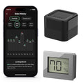 Klaro Valet - Smart Humidity & Temperature Hygrometer Sensor, App Notifications with Guided Seasoning, WiFi Bridge & Digital Display for 24/7 Remote Monitoring - Gunmetal Finish (iOS & Android App) by CASEELEGANCE