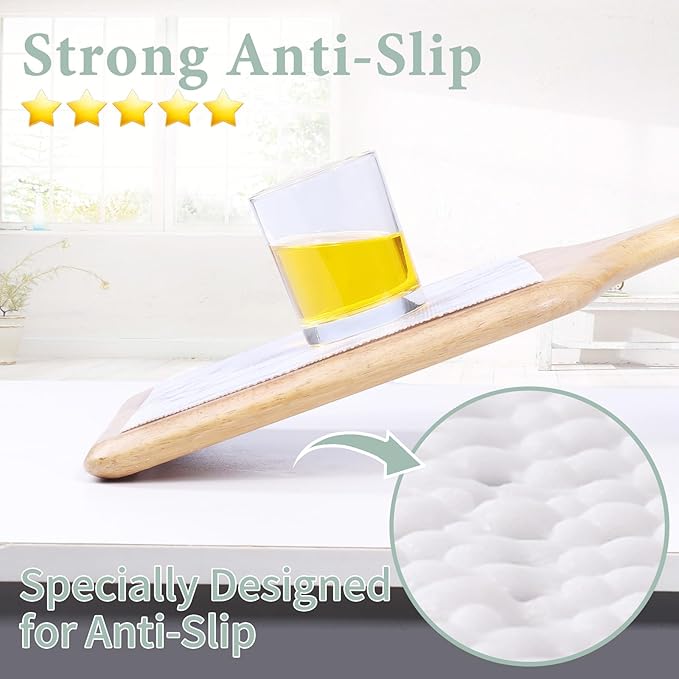 2-Layer Drawer and Shelf Liner for Kitchen Cabinet: 12 in X 20 Ft Non Slip Waterproof Shelf Paper Non Adhesive Refrigerator Liners White Marble Easy Liners for Bathroom with Knife Tape Measure - Image 2