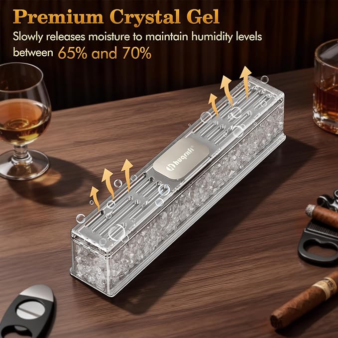 Pre-Filled Cigar Humidifier – Ready-to-Use Crystal Gel Humidifier, Cigar Humidor Accessories, Maintains Ideal 65-70% Cigars Humidity - Image 4