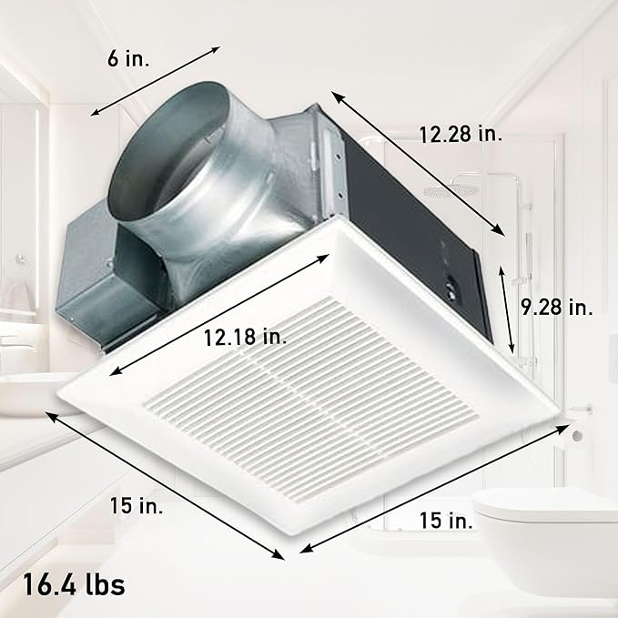 Panasonic WhisperCeiling Bathroom Exhaust Fan, 190 CFM, FV-20VQ3 - Image 2