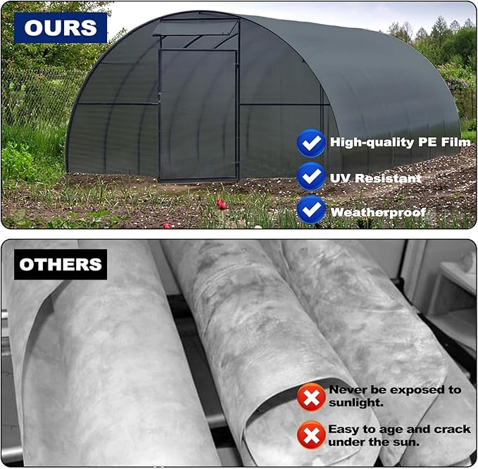 10'x100' Crawl Space Vapor Barrier, 10mil Film Black Plastic Sheeting - Thick Plastic Sheeting, Heavy Duty Polyethylene Film, Drop Cloth Vapor Barrier Covering for Crawl Space, Garden, Basement - Image 3