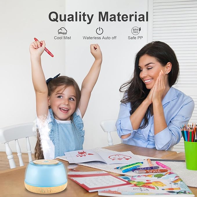 300ml Essential Oil Diffuser with Remote Control, 7-Color LED Lights, 4 Timer Modes, Quiet Ultrasonic Aromatherapy for Home, Office, Room, Small & Stylish Design - Image 4