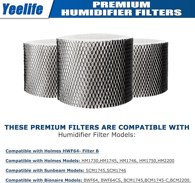 4 Pack HWF64 Humidifier Filter for Sunbeam Humidifier Filter B, SCM1746, Compatible with Holmes HM1730, HM1745, HM1746 - Image 5