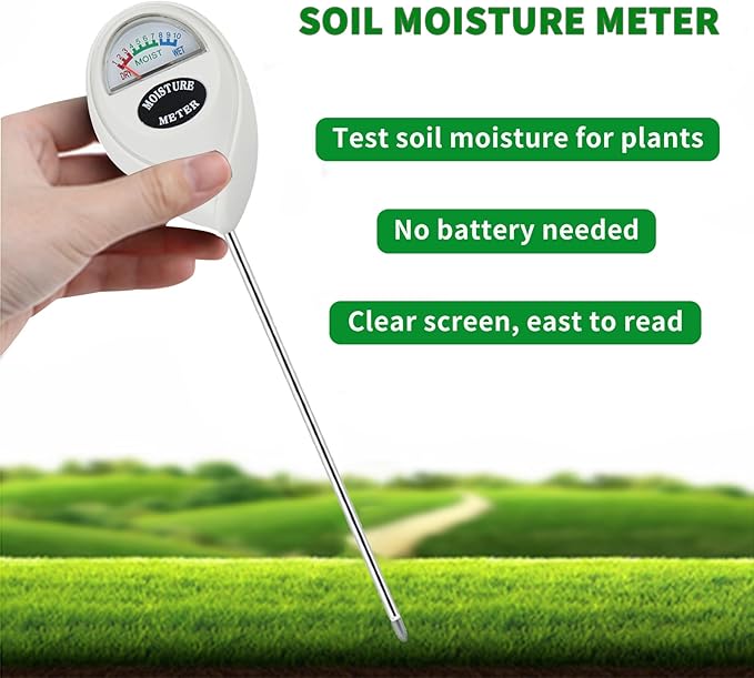Soil Moisture Meter, Plant Water Meter Soil Meter Moisture Sensor Hygrometer for Indoor Outdoor Plant Care,No Battery Needed(White) - Image 2