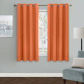 MYSKY HOME Orange Bedroom Curtains 63 Inch Long Blackout Curtains for Living Room Thermal Insulated Curtains for Nursery Room Grommet Top Window Curtains, 1 Curtain Panel, 52 x 63 Inch, Orange by MYSKYHOME