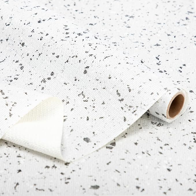 RAY STAR Shelf Liner, Non Adhesive Terrazzo Marble Cabinet Liner for Pantry Drawer, Strong Grip Non Slip Waterproof, Shelf Liners for Kitchen Cabinets Organization 12 Inch x 10 FT (4 Rolls) by RAYSTAR