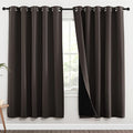 NICETOWN 100% Blackout Window Curtain Panels, Brown, 2 Pieces, 62-inch Wide Per Panel, Full Light Blocking Drapes with Black Liner for Nursery, 72-inch Drop Thermal Insulated Draperies by NICETOWN