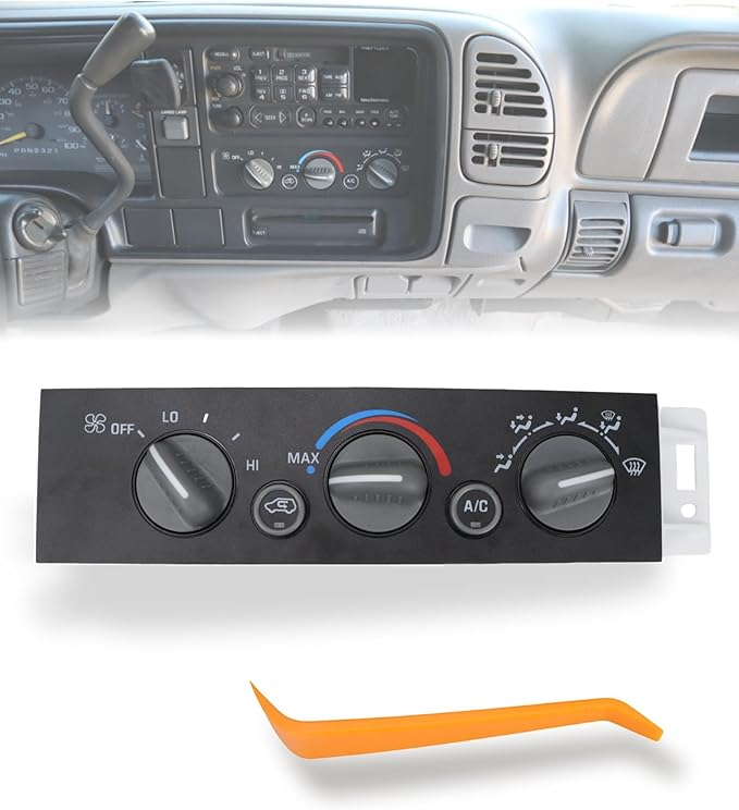 Flecto HVAC AC Heater Climate Control Module Switch Compatible with 1996-1999 Chevy GMC C/K Series Truck Tahoe Suburban Yukon - Replaces 16231175, 599-007, 15-72548 - Without Rear Defogger by Flecto