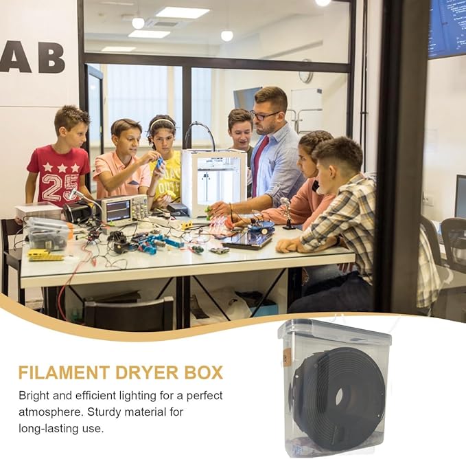 Filament Dry Box 3D Print Filament Dryer - 4 Pack Filaments Container for 3D Printing Filaments Sealing and Protection - Portable Filament Storage with Desiccant&Label,Water-Proof and Dust-Proof 4.0L - Image 6