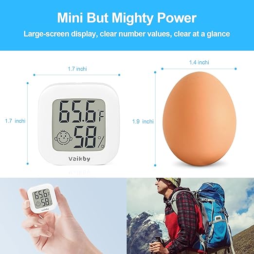 Vaikby Indoor Thermometer 4Pack, Humidity Gauge Meter Digital Hygrometer Room Thermometer for Home, Hight Accurate Temperature and Humidity Monitor for Greenhouse, Reptile, Humidors, Cellar, Office - Image 7