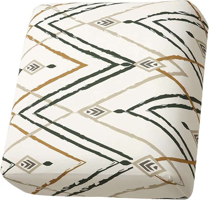 Fuloon Sofa Cushion Covers, Stretch Printed Seat Cushion Cover Couch Seat Slipcovers Washable Furniture Protector for Armchair Loveseat Sofa (Green, 3 PCS) by Fuloon
