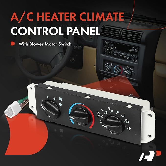 A-Premium HVAC Heater Climate Control Panel Compatible with Jeep Wrangler TJ 1999-2006 with AC - Replaces# 55037473AB - Image 6