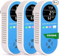 Plug-in Carbon Monoxide Detector with Real-Time CO Display & Temperature/Humidity Monitor, Plug-in CO Alarm for Home, RV, Apartment, Indoor Air Safety 3-Pack by Vzmcov