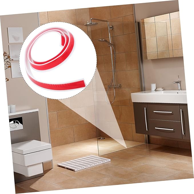 LIFKOME 1pc Self-Adhesive Bathroom Strip Water Retaining Strip for Kitchen and Bathroom Seal for Showers Counters Toilets Durable Easy to Install - Image 8