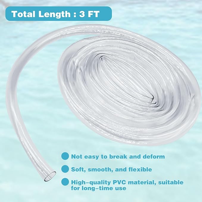 3Ft Portable Air Conditioner Drain Hose, 3/5 Inch Leakproof AC Drain Hose Kit, Universal AC Drain Hose Drain Pipe Replacement with Hose Connector and Clamp, Window Air Conditioner Unit Parts - Image 7