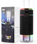 Portable Small Humidifiers for Travel, Mini Air Ultrasonic Humidifier with Filter Element - Cool Mist, Whisper Quiet, Nightlight, 350ML Tank, Car Modes, Perfect for Baby, Bedroom, Hotel, Desk, Plants by Unknown