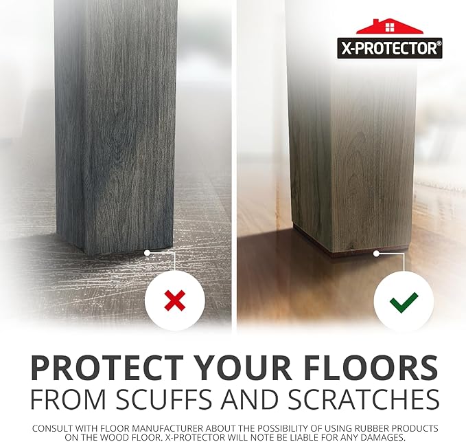 X-PROTECTOR Non Slip Furniture Pads – 12 Premium Furniture Grippers 3"! Best SelfAdhesive Rubber Feet Furniture Feet – Ideal Non Skid Furniture Pad Floor Protectors – Keep Furniture in Place! - Image 5