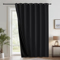 RYB HOME Extra Long 100% Blackout Room Divider Curtains for Bedroom 108 Inch Long, Extra Wide Privacy Sliding Door Blinds for Patio/Living Room/Dining, 1 Panel, W100 x L108, Black by RYBHOME