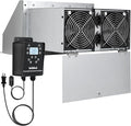 Reversible Basement Ventilation Fan with Dual 100 CFM Fans, Independent Speed Control, Smart Humidity & Timer Modes, Real-Time Display, Fresh Air Supply & Exhaust for Basement, Storeroom, Wine Cellar by briidea
