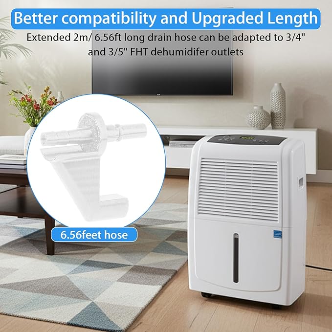 Dehumidifier Parts, Upgraded Dehumidifier Drain Adapter, Universal Fit AeonAir/Whirlpool/Idylis/Whynter RPD-702WP Units, Enhanced Drainage Efficiency (White) - Image 3