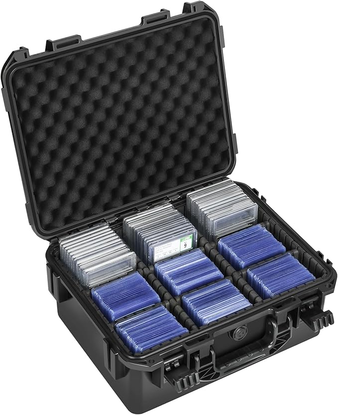 Case Storage for Graded Sports Cards - PSA Baseball, Basketball, Football Trading Card Holder, Waterproof Protective Organizer Box for Zion, Slab, Top Loader, Magnetic by LOTOCASE