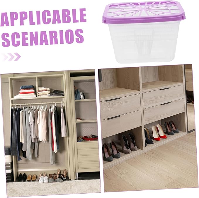 PRETYZOOM 4pcs Moisture Absorber Box Reusable Storage Case for Closet Basement Wardrobe Moisture Remover Holder - Image 7