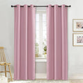 NICETOWN Curtain Blackout Drape Panel, Single Panel, 34 x 84 inch, Rouge Pink, 3 Pass Microfiber Noise Reducing Thermal Insulated Window Drapery with Grommet by NICETOWN