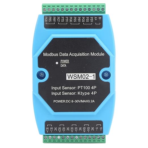 Temperature Data Acquisition Module 4PT100 4KType WSM02 1 Industrial Grade High Precision Voltage Signal Converter for Equipment Monitoring Environmental Monitoring by Unknown