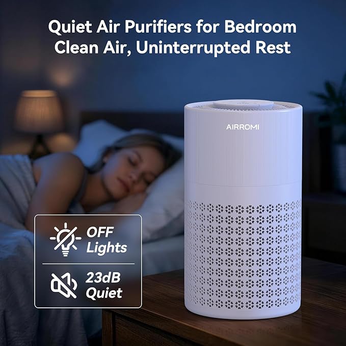 AIRROMI Air Purifier for Bedroom with A2001 Lavender Purple - Image 6