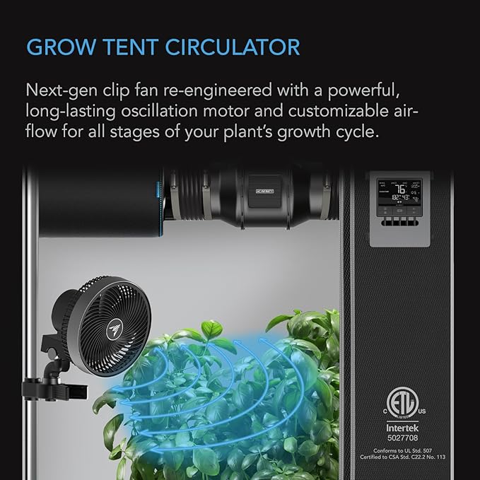 AC Infinity Advance Grow System 2x4, 2-Plant Kit, WiFi-Integrated Grow Tent Kit, Automate Ventilation, Circulation, Schedule Full Spectrum Samsung LM301H LED Grow Light, 2000D Mylar Tent - Image 6