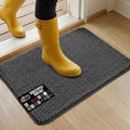 GORILLA GRIP SOAKSTOPPER Dog Door Mat, Machine Washable Rug Absorbent Doormat Captures Moisture Mud Dirt, Quick Dry Soft Chenille Entryway Rugs Indoor Entrance Mats for Dog Paws, 24x17 Charcoal by GorillaGrip