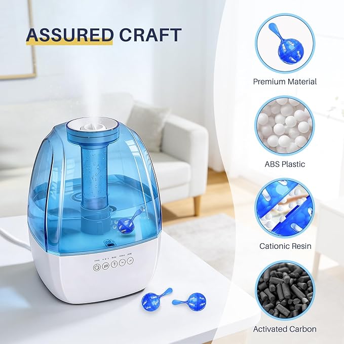 12 Pack Humidifier Cleaner, Humidifier Tank Cleaner Balls compatible with All humidifiers and Fish Tanks, Purifies Water, Prevents Hard Water Build-Up, Reduces Scale to improve Humidification - Image 6