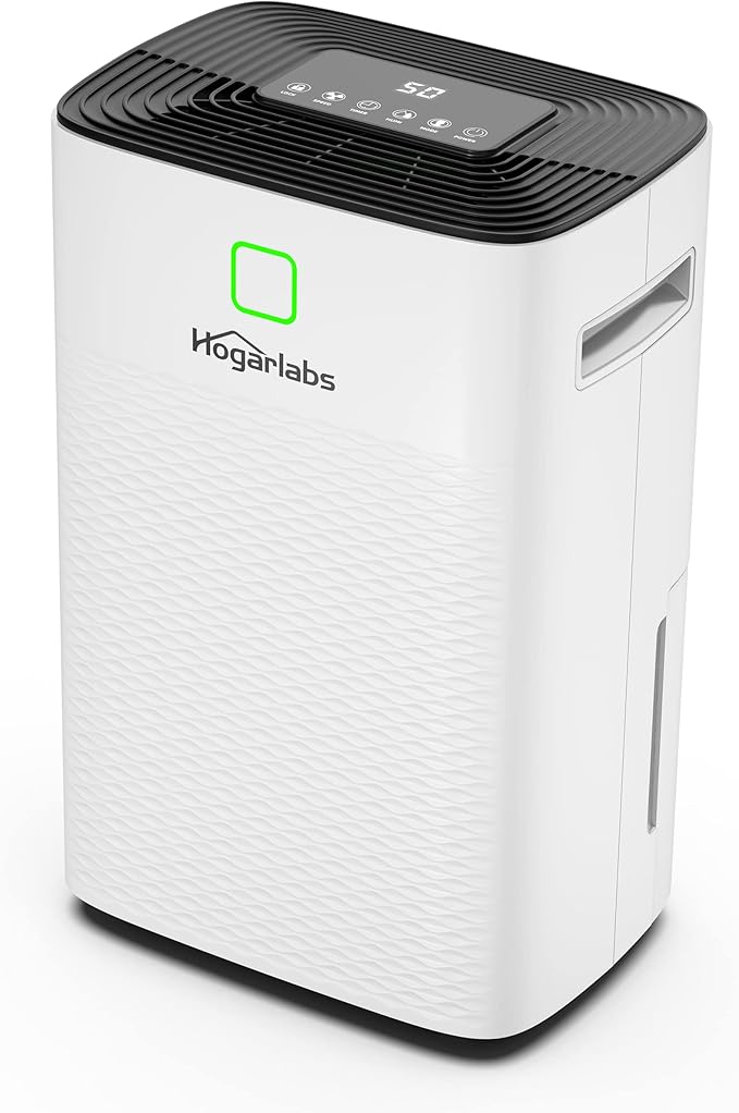 HOGARLABS 30 Pint Dehumidifiers for Home and Basements, with 3 Working Modes, Overflow Protection, and Auto Shut off Restart. Ultra Silent Dehumidifier with Drain Hose and Digital Control Panel. by HOGARLABS