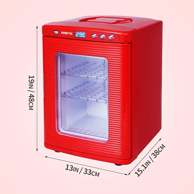 RYFT Incubators for Hatching Eggs, 25L Portable Reptile Scientific Lab Incubator with 5°C-60°C, 12V/110V Heating and Cooling for Small Reptiles (Red) - Image 4