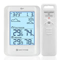 Outdoor Thermometer Weather Stations Wireless High Precision Temperature Humidity Gauge Monitor with 330ft Range Remote Sensor,Wireless Digital Hygrometer,Outdoor Thermometer Waterproof,White by DAYTITOR