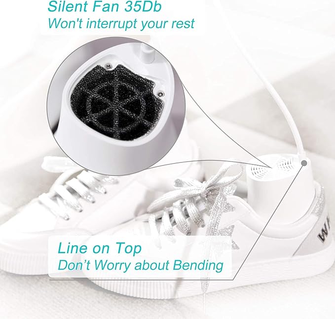 Shoe Dryer and Deodorizer with Timer - Shoes Boots Socks Gloves Dryer Warmer, Adult-Foot-Shaped | No Noise | Strong Wire | US Plug (PM20) - Image 8