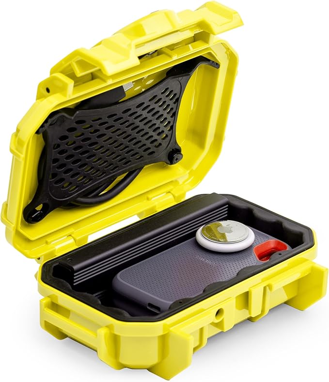 Evergreen 52 Waterproof Dry Box Protective Case - Travel Safe/Mil Spec/USA Made - for Cameras, Camping, Fishing, Hiking, Traveling, Water Sports, Knives, Survival (Yellow) by EvergreenCases