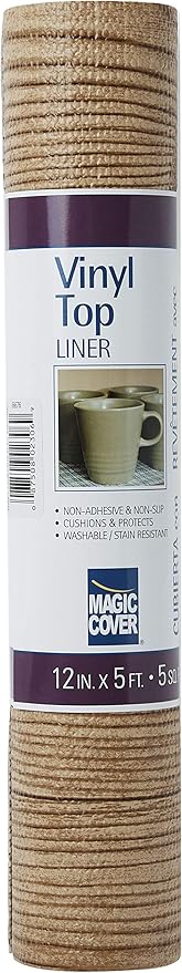 Magic Cover Non-Adhesive Vinyl Counter Top, Shelf Liner for Drawers, Shelves, Counters, and Craft Projects, Easy to Use, 12'' x 5', Knotty Pine - Image 4