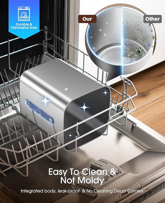 4.6L/1.2Gal Stainless Steel Humidifier for Bedroom, Top Fill Ultrasonic Cool Mist Humidifier Dishwasher Safe, Ultra-Low Noise, Sleep Mode, Humidifiers for Baby Nursery, Office & Indoor Plants - Image 2