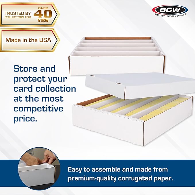 BCW Super Monster 5 Row Trading Card Storage Box - 1ct | Holds 5000 Standard Trading Cards & 7000 Gaming Cards | Card Storage Box for Basketball, Football, MTG, Pokemon - Image 2