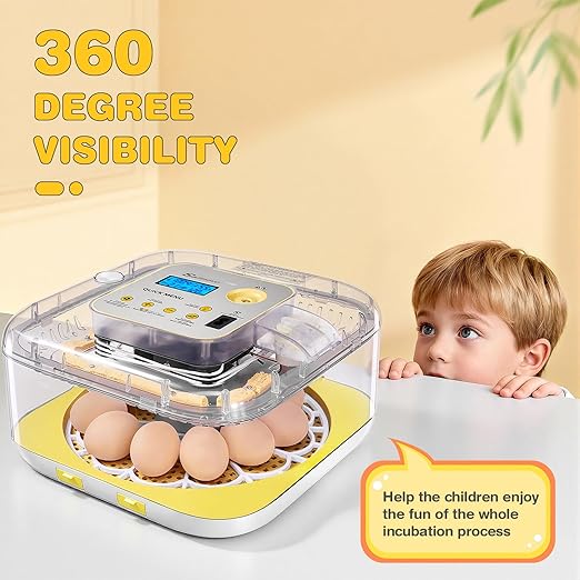 Sailnovo 12 Egg Incubators for Hatching Egg with Auto Egg Turning and Auto Humidification,Incubator for Chicken Eggs,Temperature Control, Egg Candler,Ideal for Farm,School and Lab - Image 7