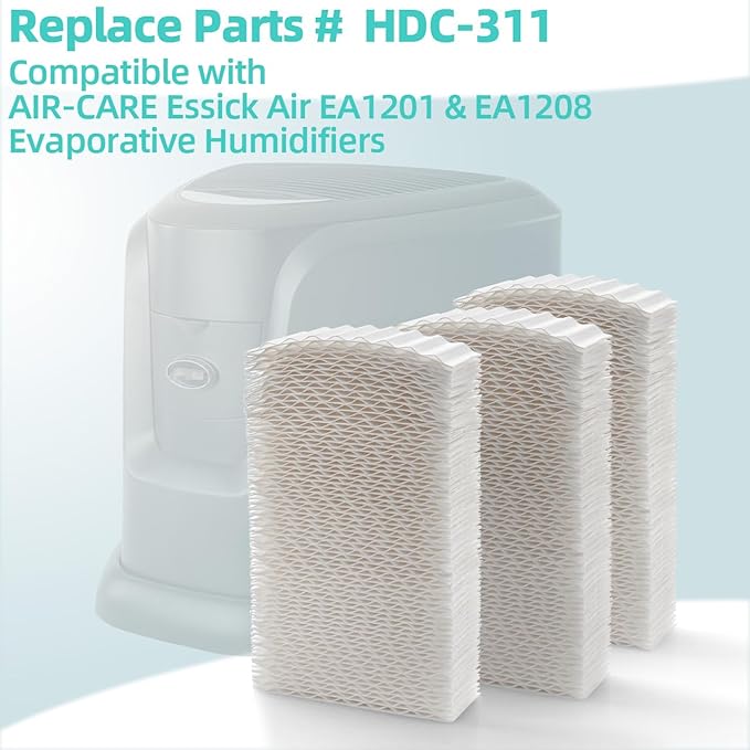 Alocs HDC311 Humidifier Super Filter Wick Replacement Compatible with AIR-Care Essick Air EA1201 & EA1208 Evaporative Humidifiers (3 Pack) - Image 4